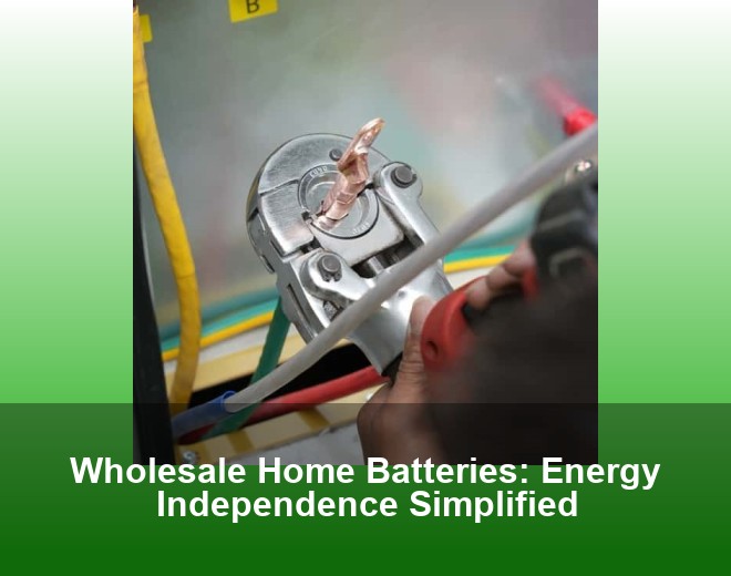 Wholesale Home Batteries: Energy Independence Simplified